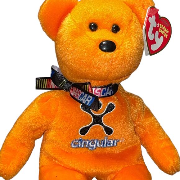 Ty Beanie Babies Plush Jeff Burton NASCAR 31 Cingular Stuffed Animal 9” Race NEW - Picture 4 of 13